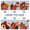 14Pcs 7 Colors Oval Cowhide Leather Pendant Decorations HJEW-FH00288-3