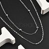 Brass Double Layer Necklaces NJEW-D302-54P-3
