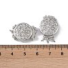 Rack Plating Brass Micro Pave Clear Cubic Zirconia Box Clasps KK-G494-08P-3