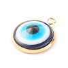 Resin Evil Eye Pendants PALLOY-JF00774-01-3