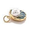 Brass Enamel Pendants X-KK-O140-12G-3
