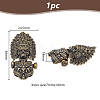 1Pc Tibetan Style Brass Shackle Clasps KK-NB0003-67A-2