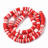 Handmade Polymer Clay Beads Strands CLAY-R089-6mm-136-3
