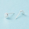 201 Stainless Steel Stud Earring Findings X-STAS-P308-09A-S-3