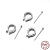 Anti-Tarnish Rhodium Plated 925 Sterling Silver Pendant Bails STER-L057-081A-P-5