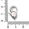 Brass Clear Cubic Zirconia Lobster Claw Clasps KK-Z078-47B-P-3