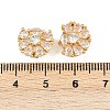 Flower Brass Micro Pave Cubic Zirconia Multi-Strand Links KK-Z122-07G-3