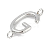 304 Stainless Steel Letter Connector Charms LS-STAS-M108-01P-07-3