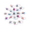 Transparent Spray Painted Glass Charms GLAA-YW0001-12-3