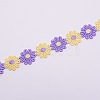 Daisy Sun Flower Decorating Polyester Lace Trims OCOR-WH0064-26A-2