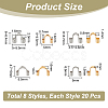 160Pcs 8 Style 304 Surgical Stainless Steel Wire Guardian and Protectors STAS-UN0045-43-4