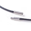 Waxed Polyester Cord Necklace Making MAK-I011-05-B-01-2