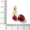 Brass Resin Pendants KK-D383-01G-03-3