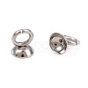 201 Stainless Steel Bead Cap Pendant Bails STAS-L244-27C-P-3