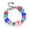 Acrylic & Resin & Polymer Clay Rhinestone European Beads FPDL-S015-04F-5