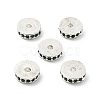 Brass Micro Pave Cubic Zirconia Beads KK-R216-15S-02-1