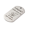 Anti-Tarnish 201 Stainless Steel Pendants STAS-R002-02P-13-2
