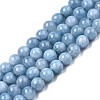 Dyed Natural Quartz Round Bead Strands G-R173-6mm-03-1