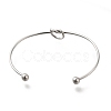 Non-Tarnish 304 Stainless Steel Knot Cuff Bangles for Women BJEW-M233-04P-3