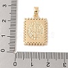 Brass Cubic Zirconia Pendants KK-Z050-01G-02-3
