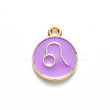 Alloy Enamel Pendants ENAM-S124-01B-01G-2