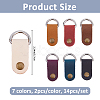14Pcs 7 Colors Oval Cowhide Leather Pendant Decorations HJEW-FH00288-2