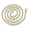 Brass Cable Chains Necklace Making MAK-N034-004B-14KC-2