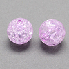 Transparent Crackle Acrylic Beads CACR-R008-8mm-02-1