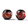 Handmade Gold Sand Lampwork Beads LAMP-T019-10mm-03-2