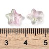 Transparent Spray Painted Frosted Glass Beads GLAA-NH0003-01A-3