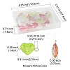 50Pcs Glass Connector Charms PALLOY-FZ00019-4