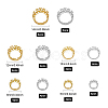 40Pcs 10 Style Brass Sew on Prong Settings KK-CA0002-52-2