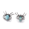 Synthetic Turquoise Brooch G-A176-C11-1-2