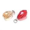 15Pcs Electroplate Glass Pendants PALLOY-JF03011-2