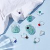 Natural & Synthetic Gemstone and Lampwork Finger Rings RJEW-UN00047-3