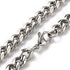 304 Stainless Steel Cuban Link Chain Necklaces for Men NJEW-B117-01G-P-1