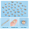 300Pcs 8 Style Plating ABS Plastic Beads KY-PH0001-63-4