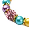 Glass Imitation Pearl Beaded Bracelets for Women BJEW-JB10033-01-3