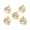 Brass Micro Pave Cubic Zirconia Pendants KK-E068-VB018-4