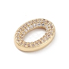 Rack Plating Brass Micro Pave Clear Cubic Zirconia Linking Rings KK-L155-58G-3