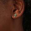 Exquisite Cross Brass Cubic Zirconia Stud Earrings GX6224-2