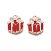 Christmas Alloy Enamel Pendants ENAM-Q442-57-2