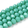 Opaque Solid Color Glass Beads Strands EGLA-A034-P6mm-D31-1