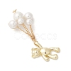 Alloy & Shell Pearl Copper Wire Wrapped Big Pendants PALLOY-JF04808-02-3