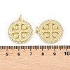 Brass Micro Pave Cubic Zirconia Pendants KK-E091-08G-3