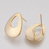Brass Stud Earring Findings X-KK-Q750-038G-2