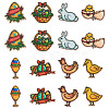 40Pcs 8 Styles Easter Polyester Cloth Sew On Ornament Accessories PATC-TA0001-62-2