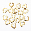 201 Stainless Steel Open Heart Charms STAS-H557-37G-1