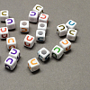 Large Hole Colorful Acrylic Letter European Beads SACR-Q104-02U-1