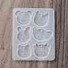 Rabbit/Dragon/Cat Pendant DIY Silhouette Silicone Mold X1-DIY-K073-09B-3